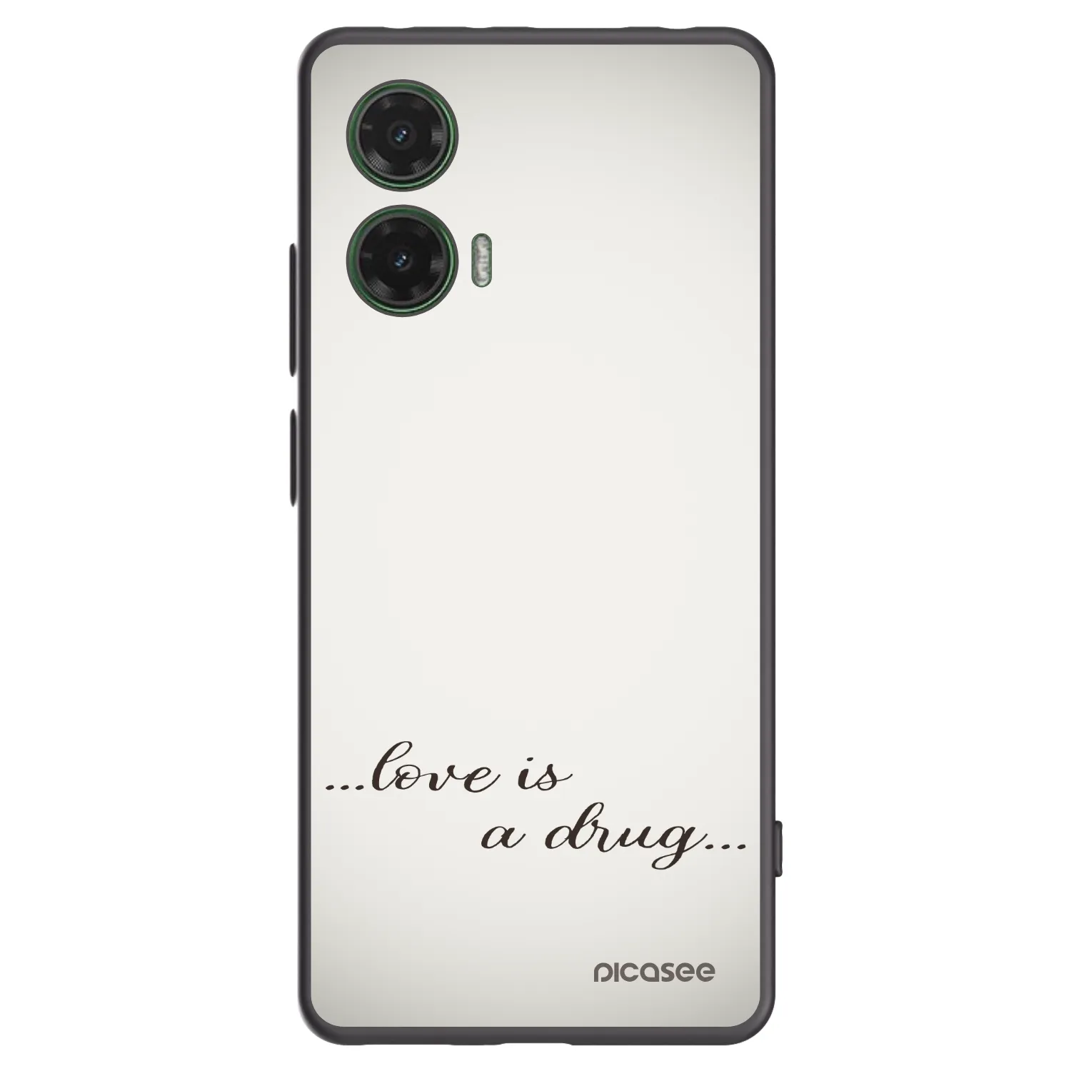 Picasee husă neagră din silicon pentru Motorola Moto G35 5G - Love is a drug