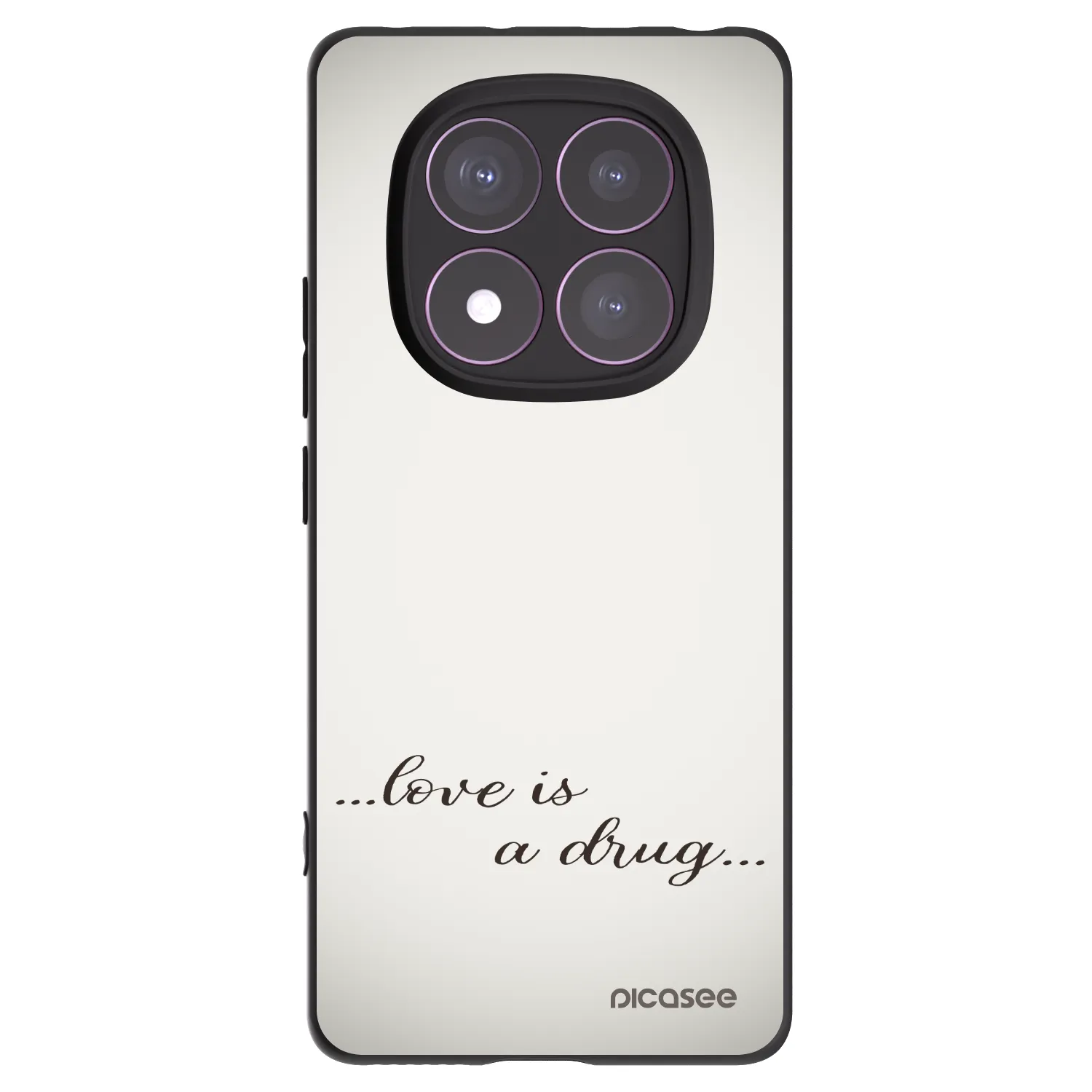 Picasee husă neagră din silicon pentru Xiaomi Redmi Note 14 Pro 4G - Love is a drug