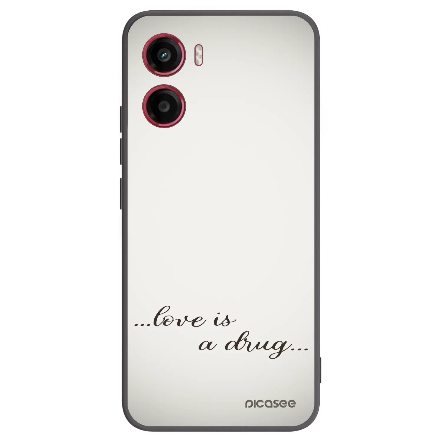 Picasee husă neagră din silicon pentru Motorola Moto G05 - Love is a drug