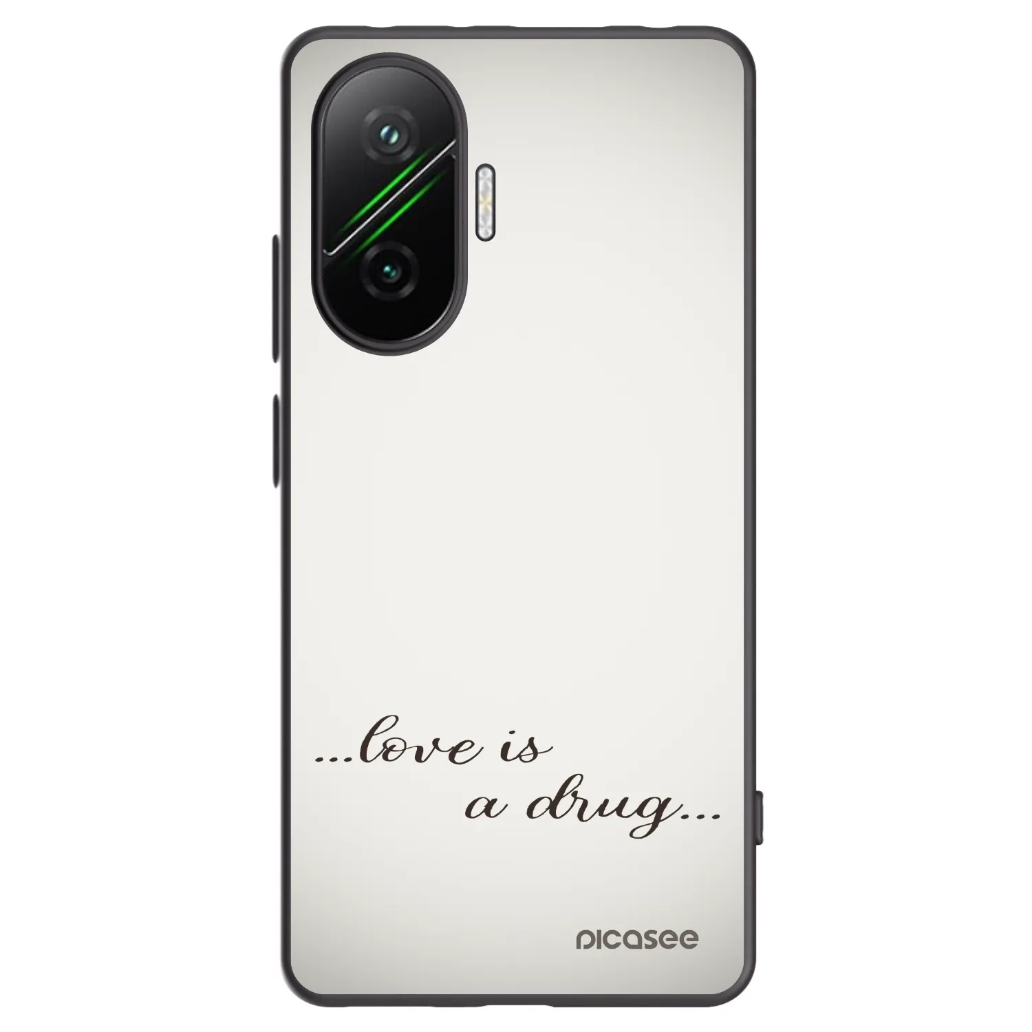 Picasee husă neagră din silicon pentru Xiaomi Poco F7 Pro 5G - Love is a drug