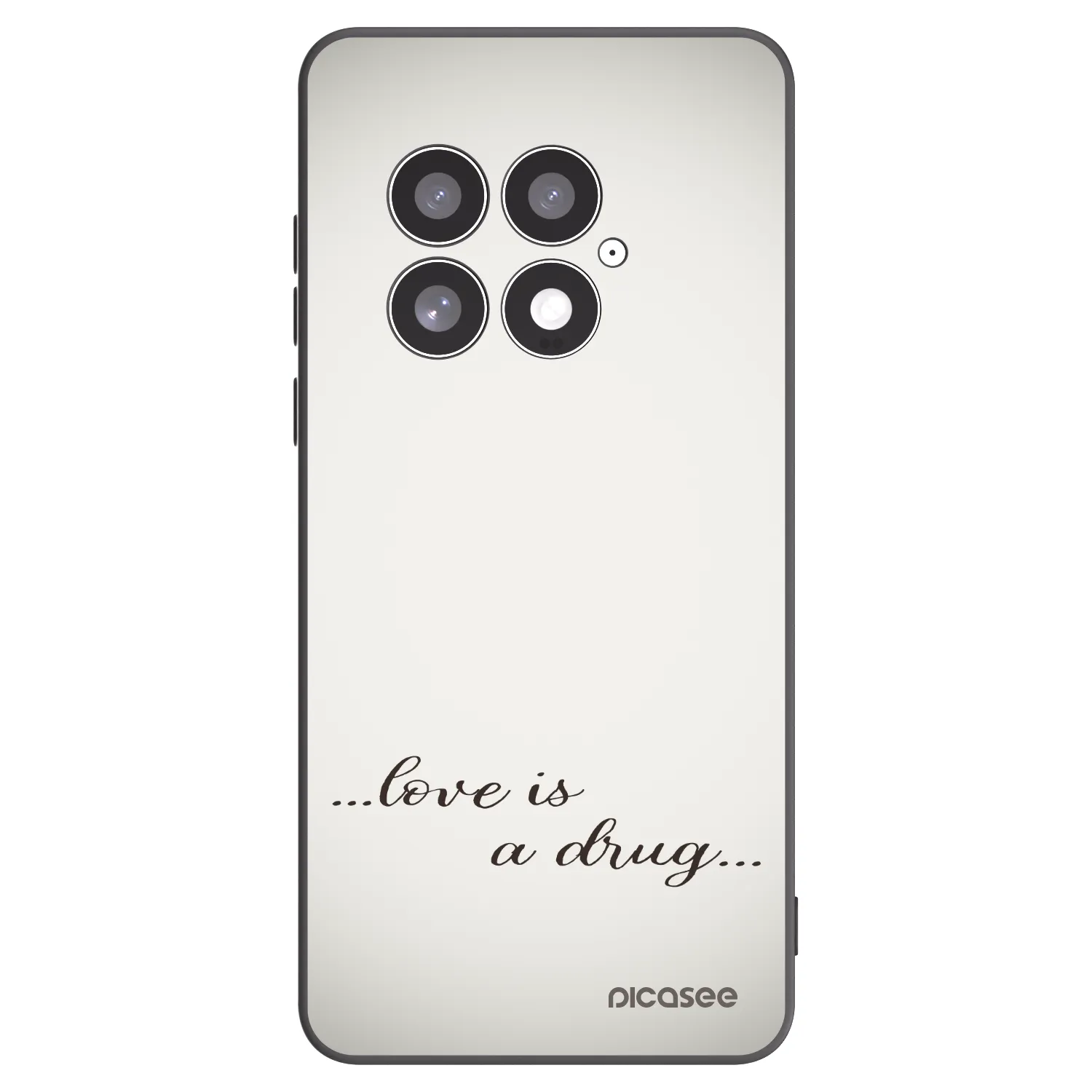Picasee husă neagră din silicon pentru OnePlus 13 5G - Love is a drug