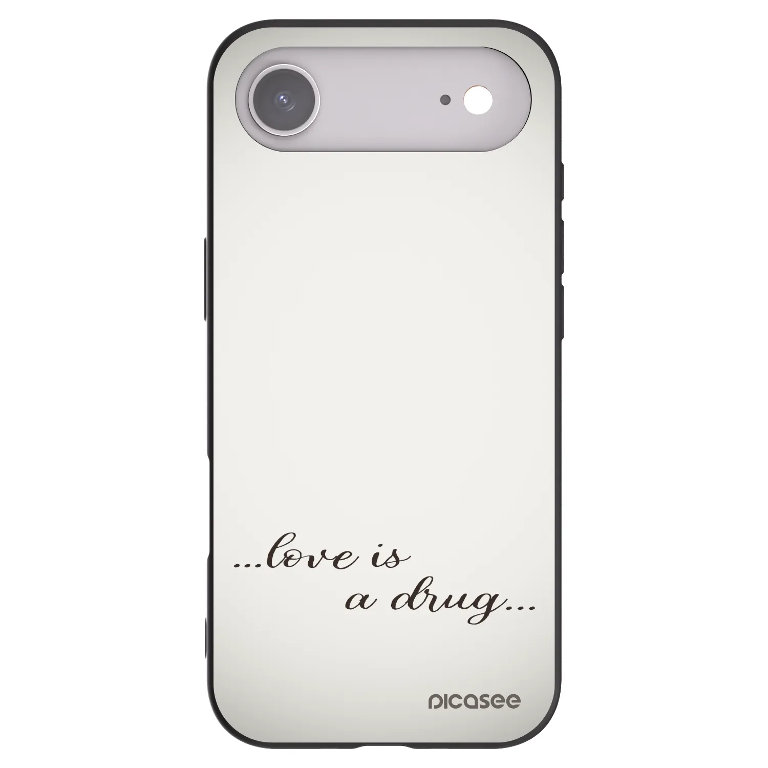 Picasee husă neagră din silicon pentru Apple iPhone Air - Love is a drug
