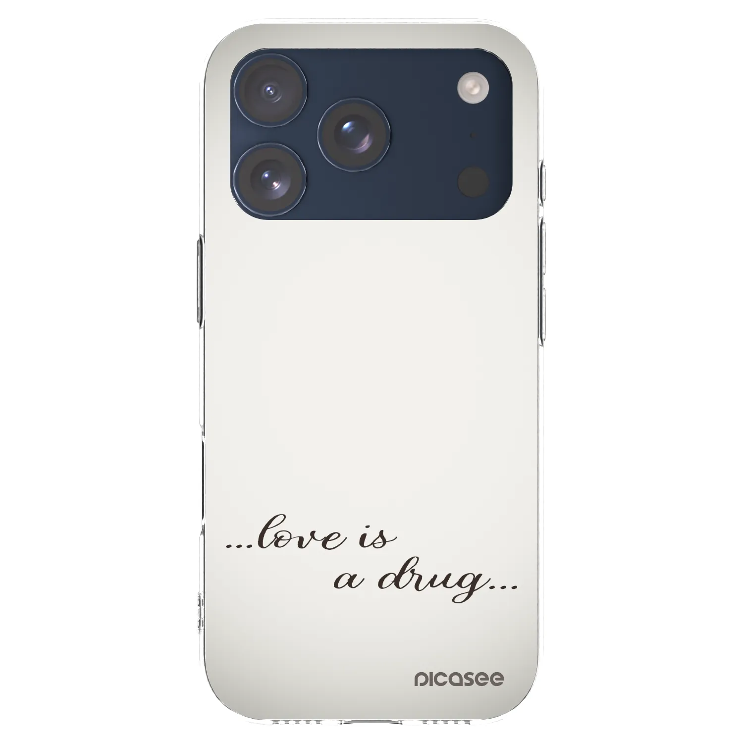Picasee husă transparentă din silicon pentru Apple iPhone 17 Pro - Love is a drug