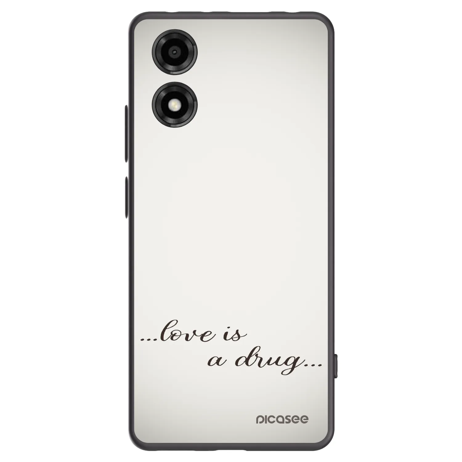 Picasee husă neagră din silicon pentru Motorola Moto E14 - Love is a drug