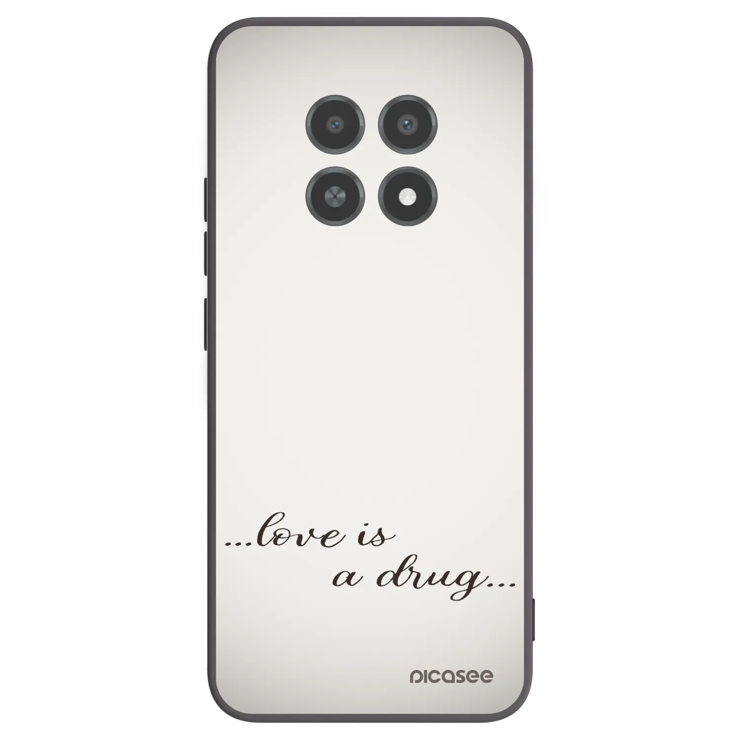 Picasee husă neagră din silicon pentru Realme 12X - Love is a drug