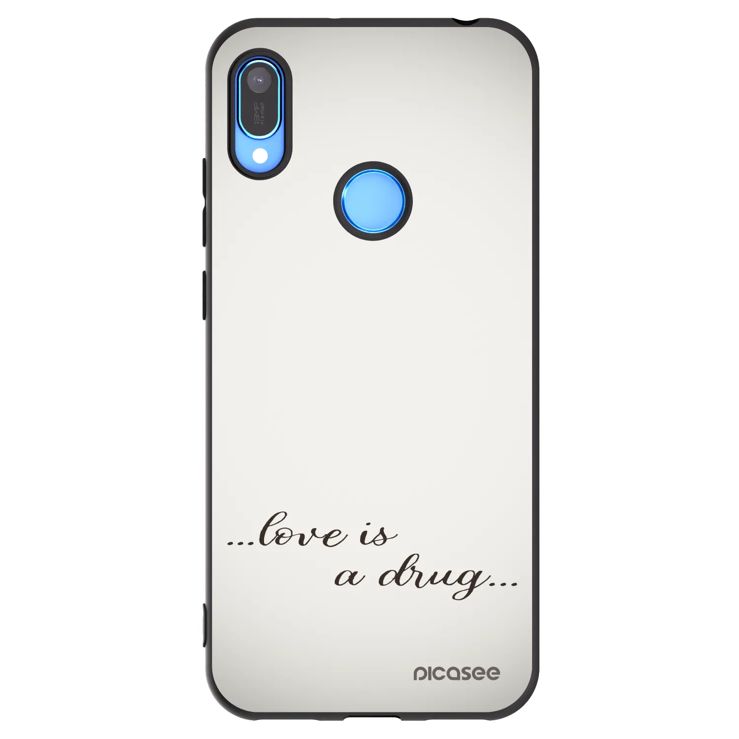 Picasee husă neagră din silicon pentru Huawei Y6 2019 - Love is a drug