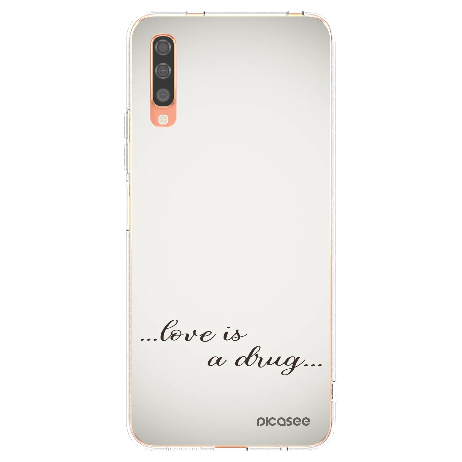 Picasee husă transparentă din silicon pentru Samsung Galaxy A70 A705F - Love is a drug