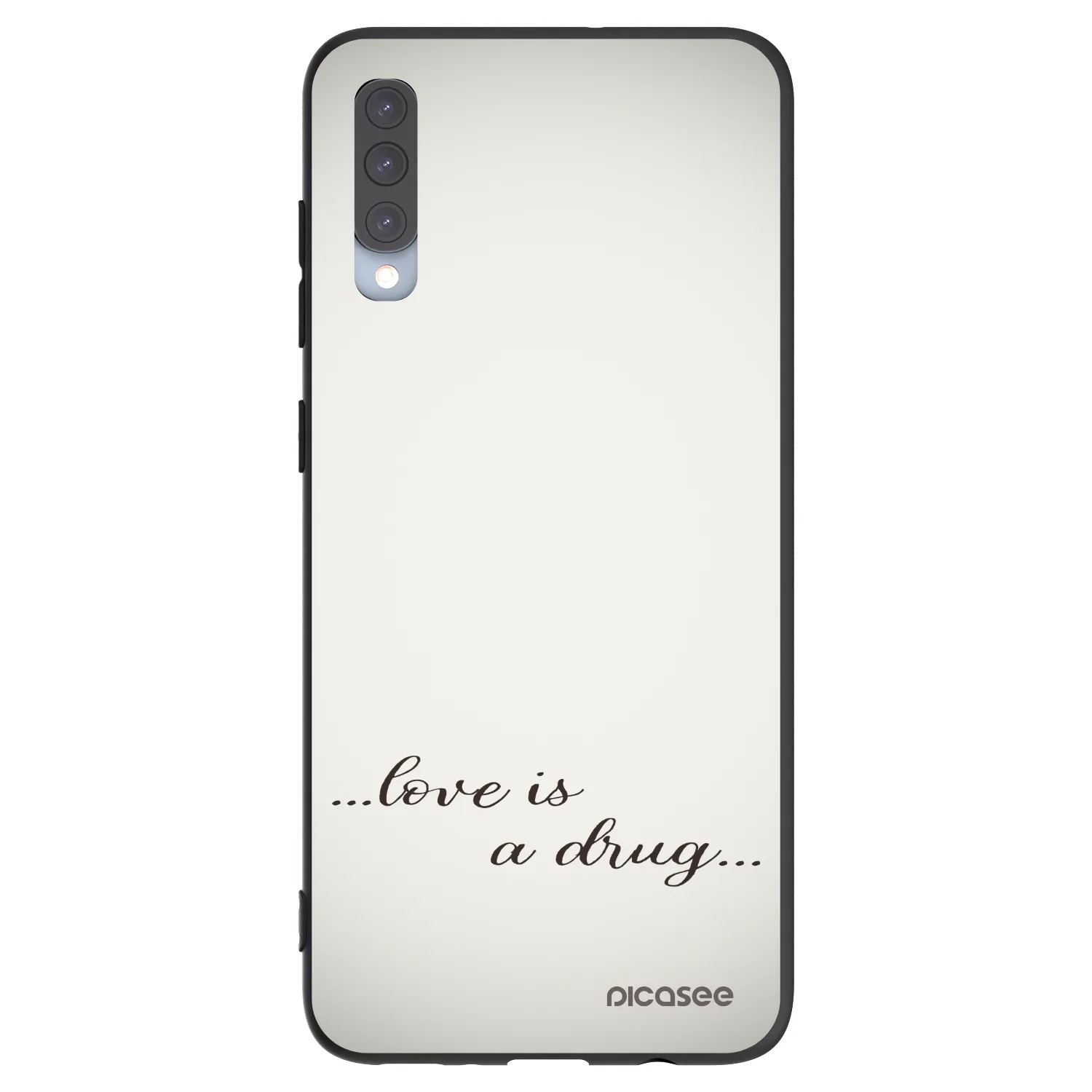 Picasee husă neagră din silicon pentru Samsung Galaxy A70 A705F - Love is a drug