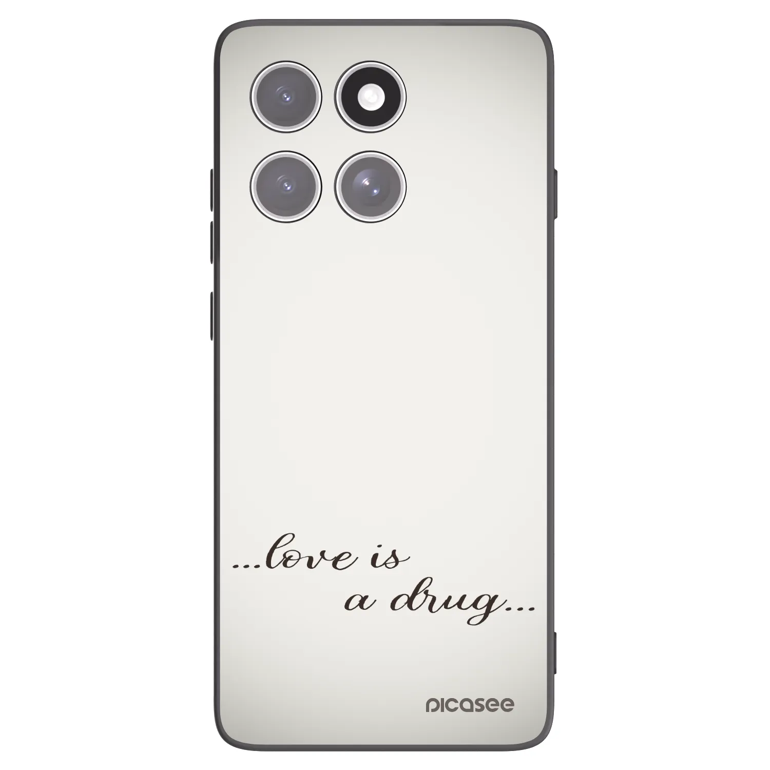 Picasee husă neagră din silicon pentru Motorola Edge 60 Pro - Love is a drug
