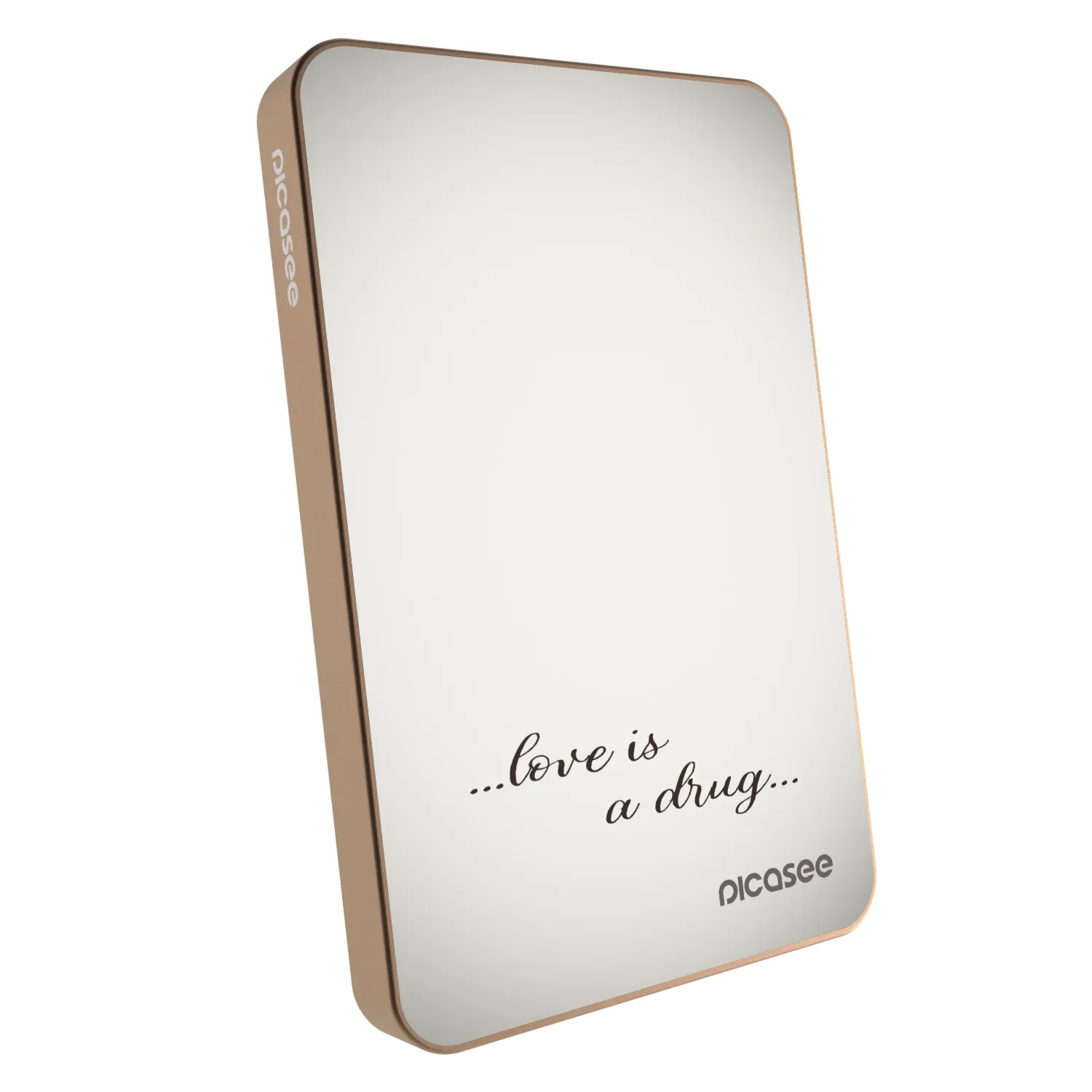 Picasee Powerbank cu MagSafe 5 000 mAh De aur - Love is a drug