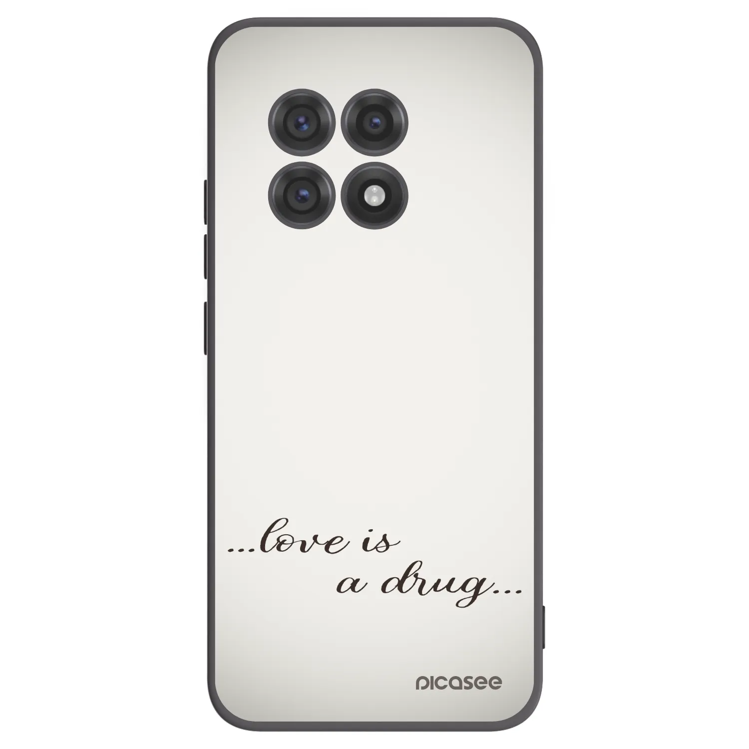 Picasee husă neagră din silicon pentru OnePlus 13R 5G - Love is a drug