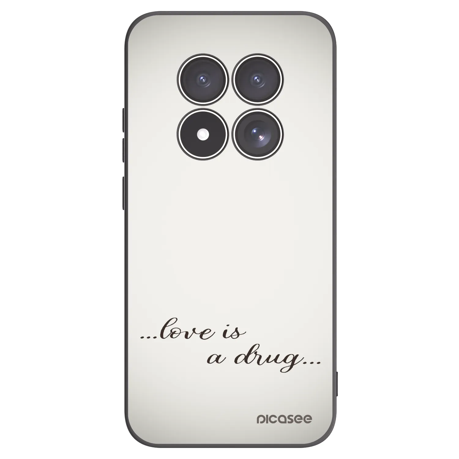 Picasee husă neagră din silicon pentru Xiaomi Redmi Note 15 Pro 4G - Love is a drug