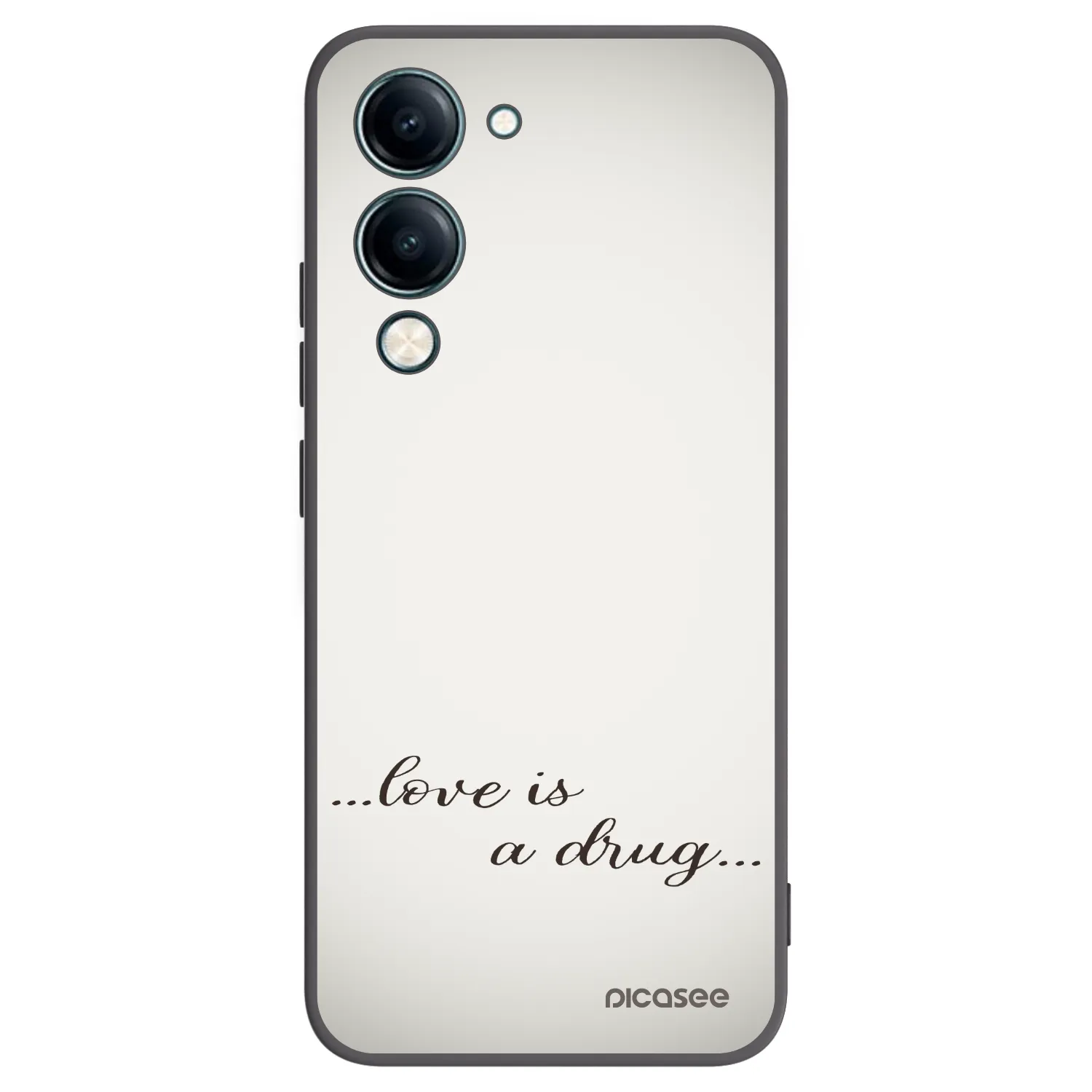 Picasee husă neagră din silicon pentru Vivo Y29s 5G - Love is a drug