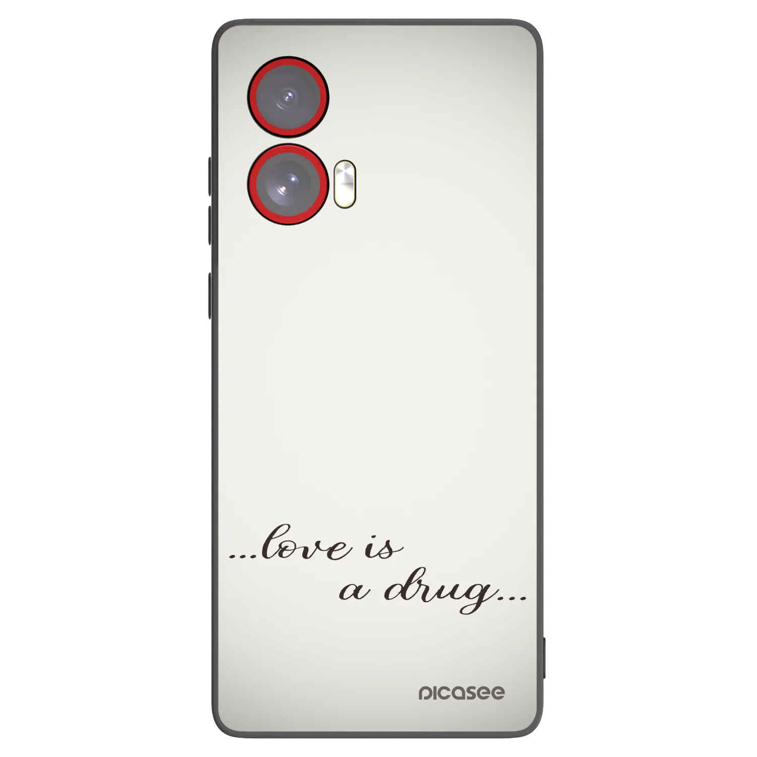 Picasee husă neagră din silicon pentru Motorola Edge 50 Fusion - Love is a drug