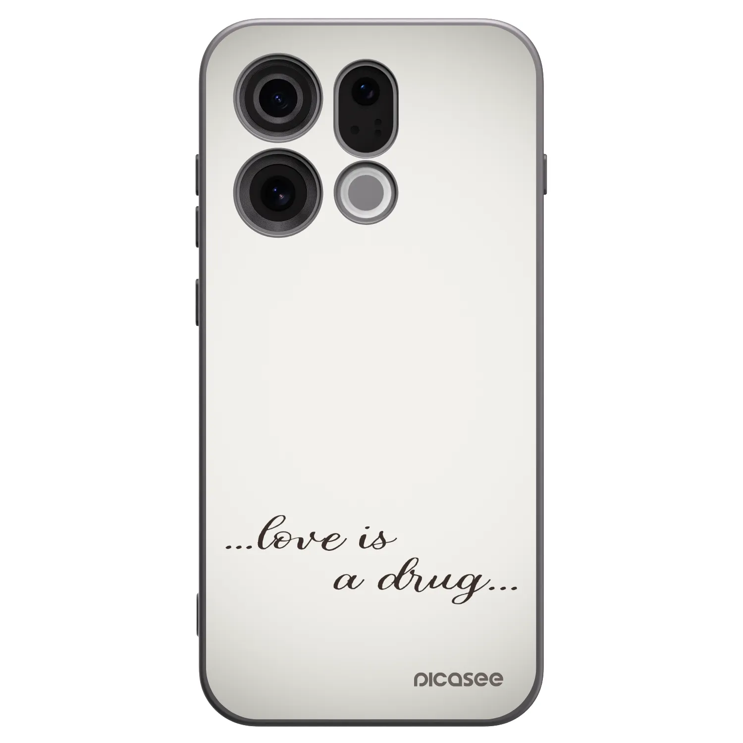Picasee husă neagră din silicon pentru OPPO Find X9 - Love is a drug