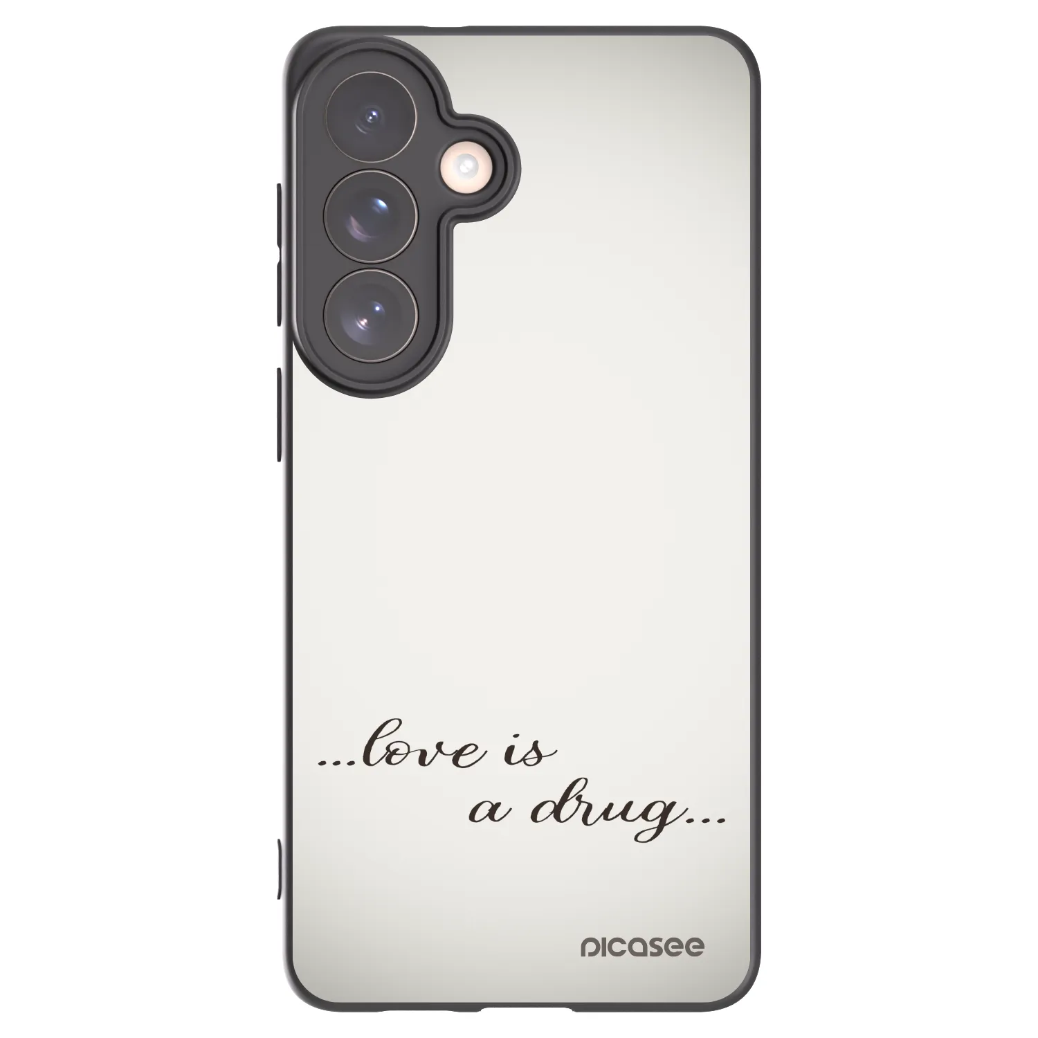 Picasee husă neagră din silicon pentru Samsung Galaxy S26+ - Love is a drug