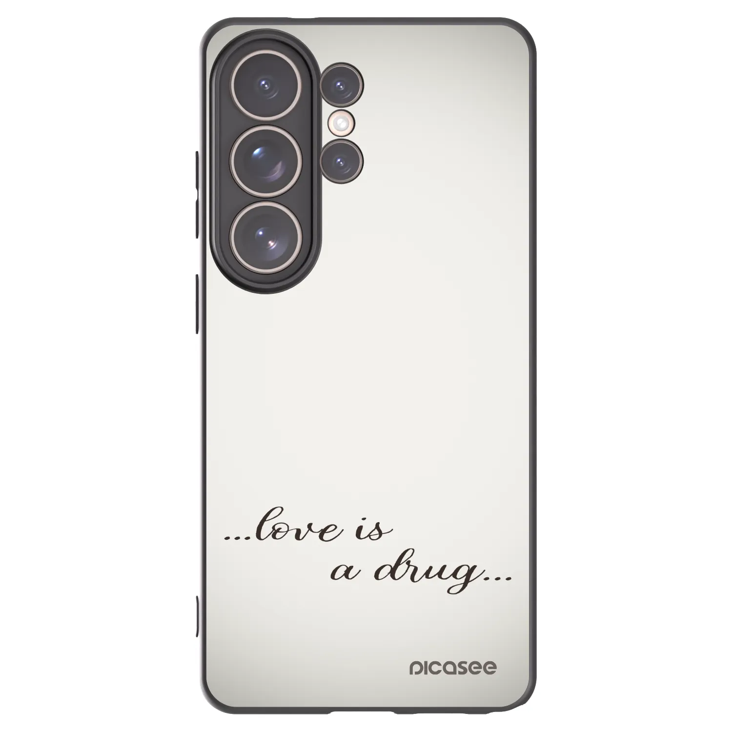 Picasee husă neagră din silicon pentru Samsung Galaxy S26 Ultra - Love is a drug