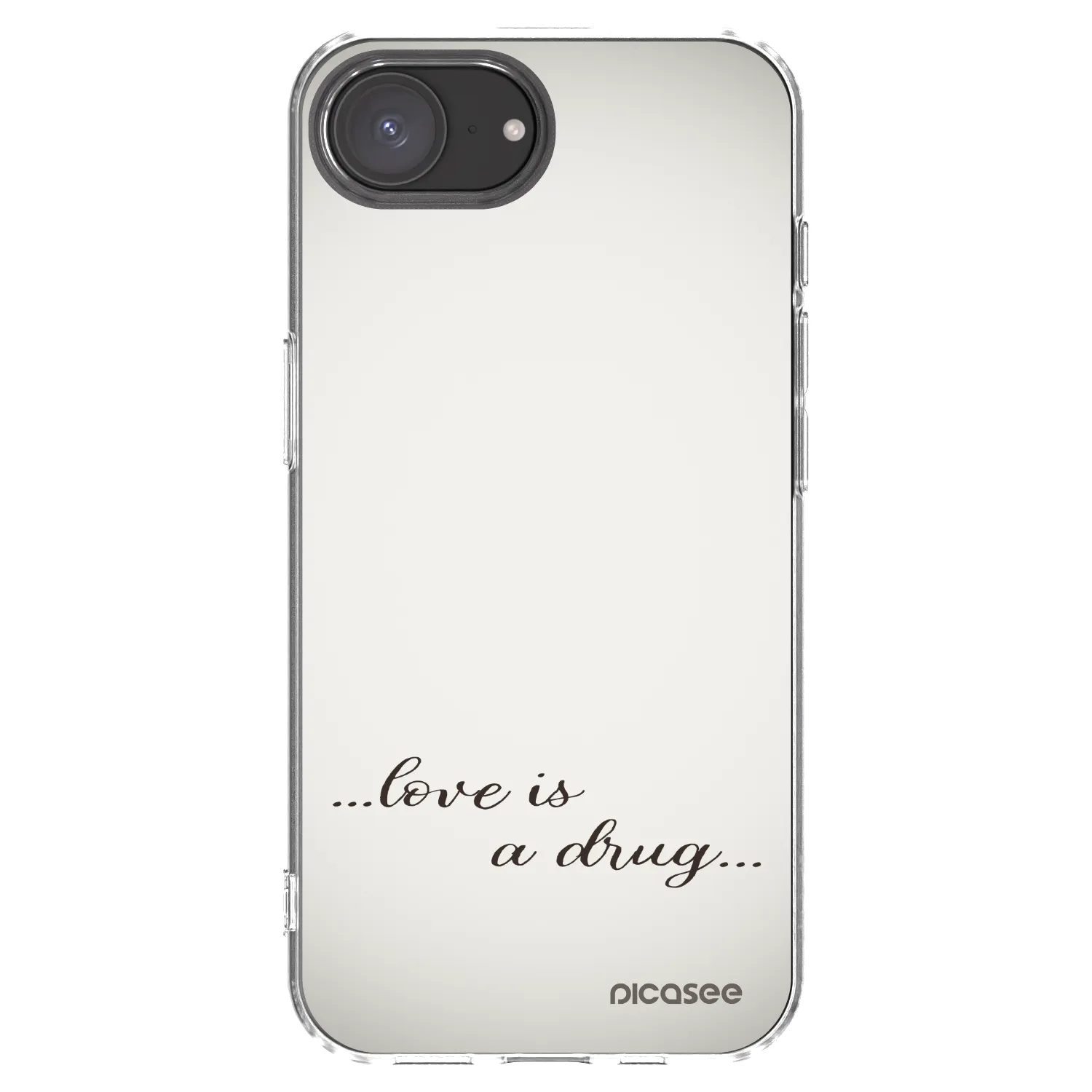 Picasee husă transparentă din silicon pentru Apple iPhone 17e - Love is a drug