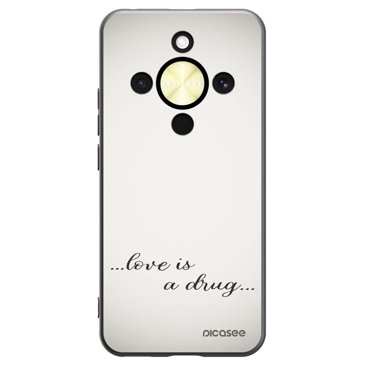 Picasee husă neagră din silicon pentru Honor Magic8 Lite 5G - Love is a drug