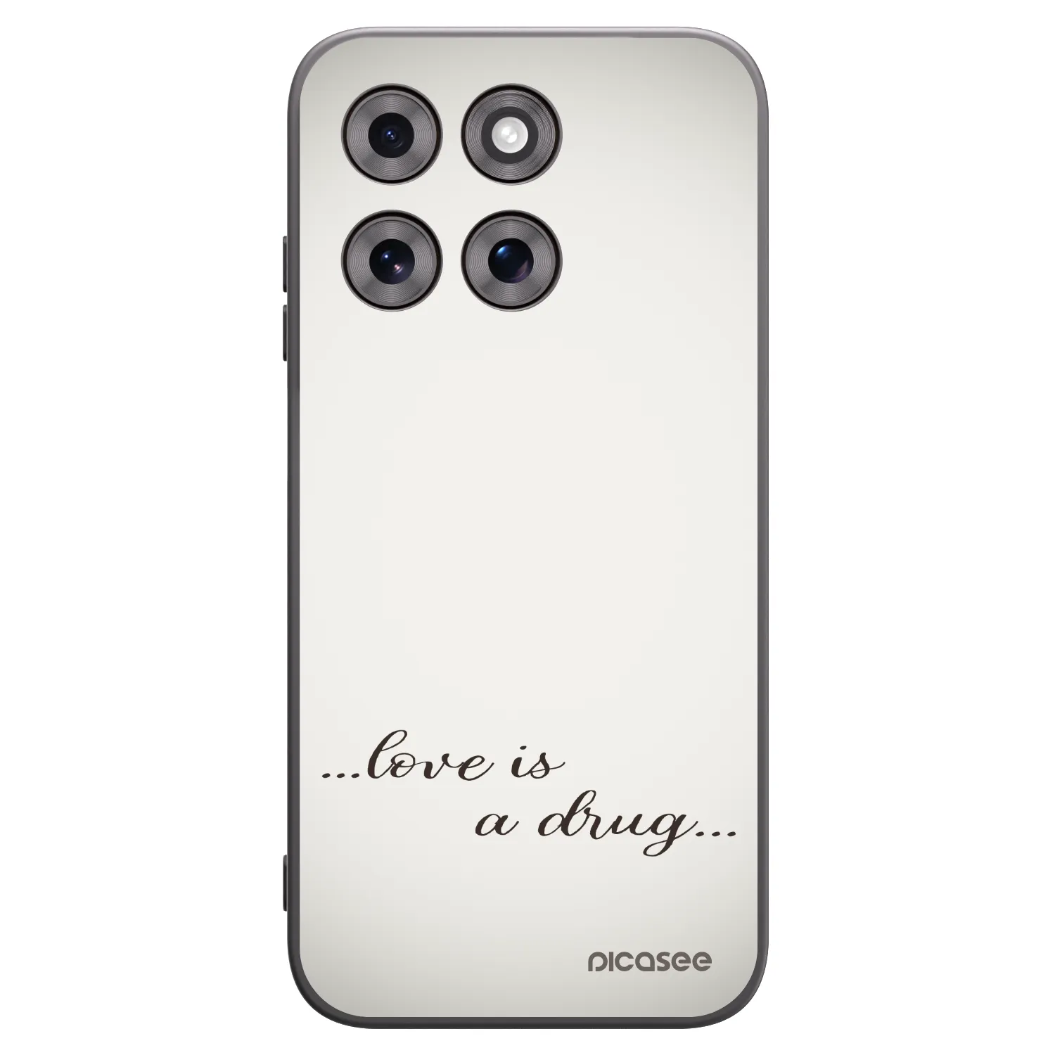 Picasee husă neagră din silicon pentru Motorola Moto G77 - Love is a drug