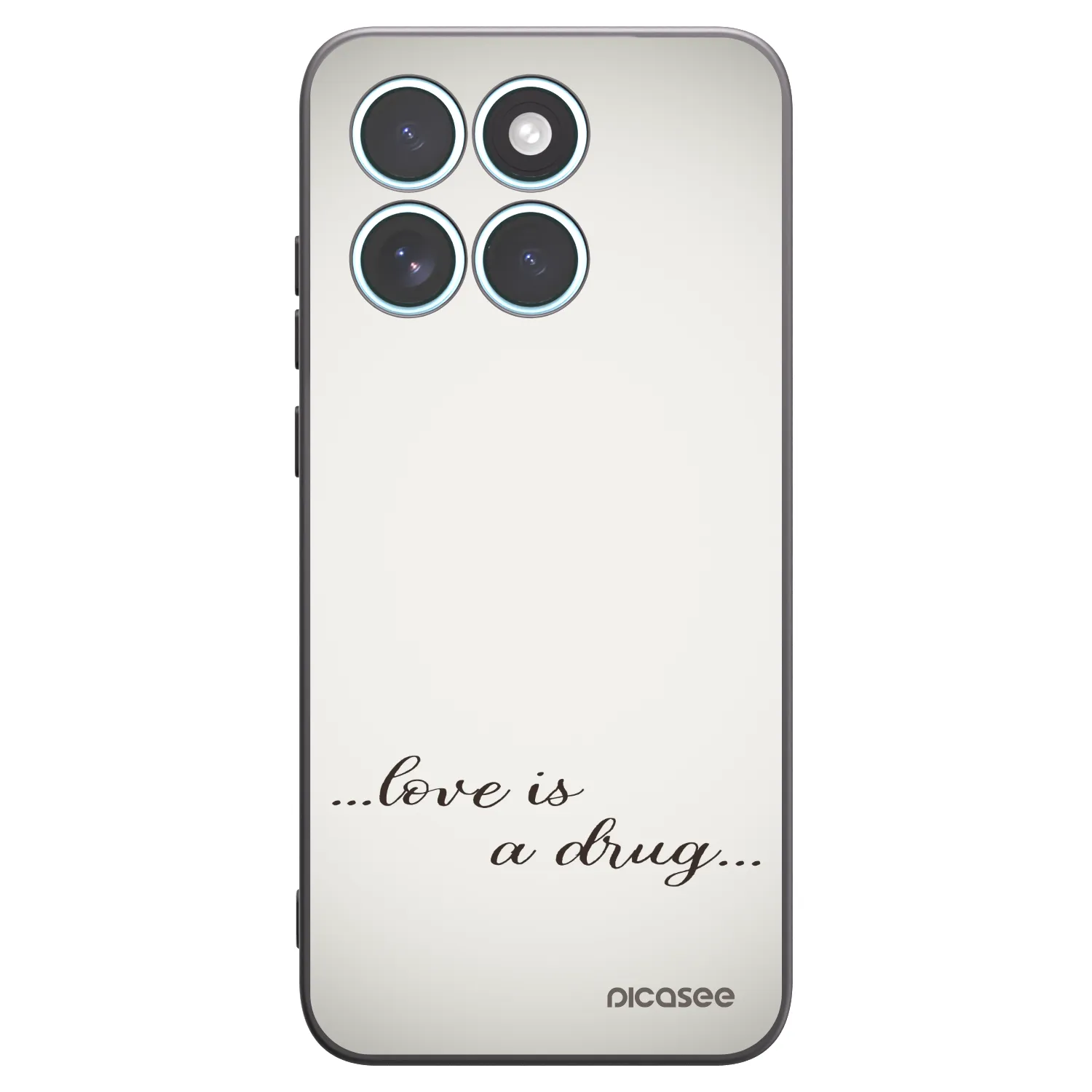 Picasee husă neagră din silicon pentru Motorola Edge 70 Fusion - Love is a drug