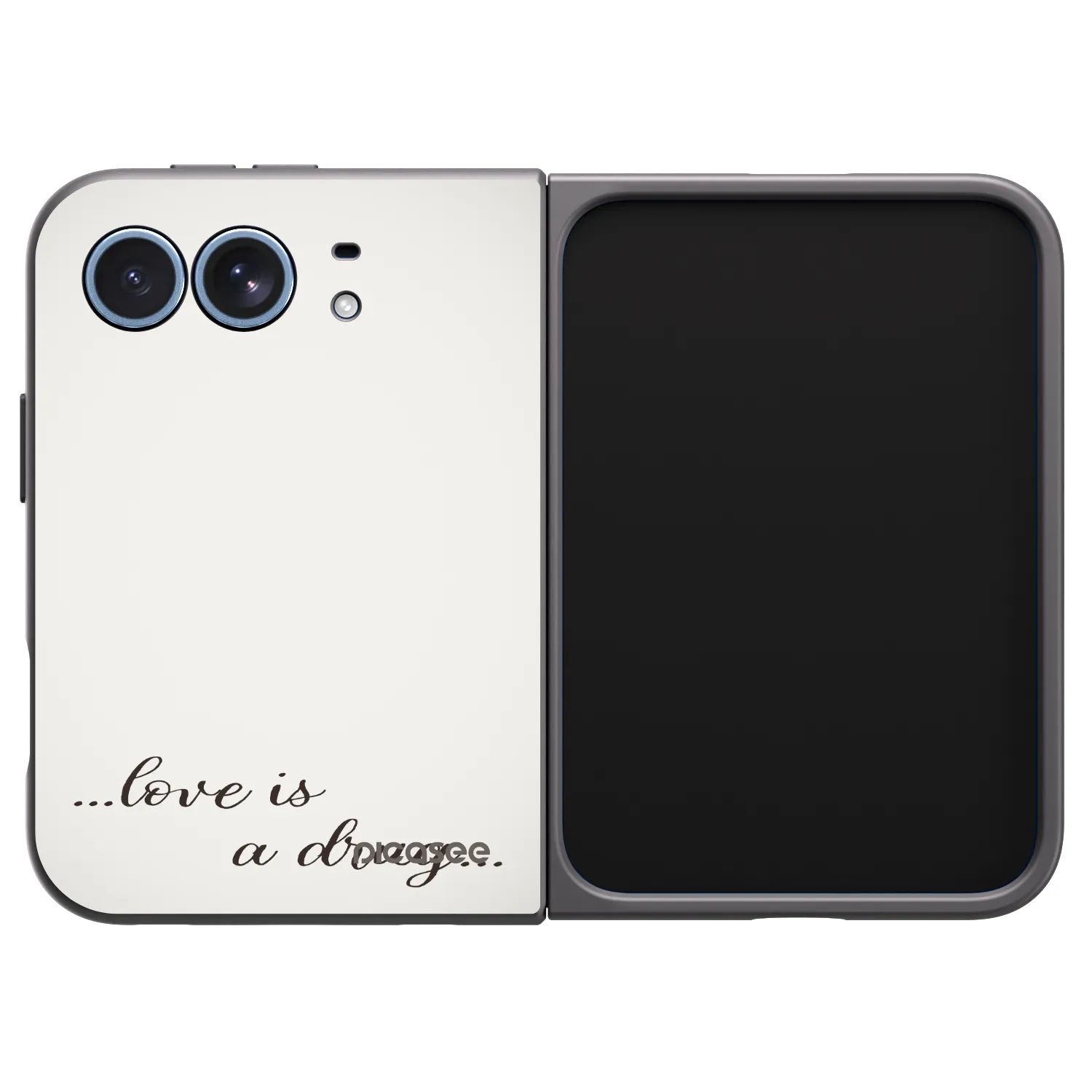 Picasee husă neagră din silicon pentru Apple iPhone Duo - Love is a drug