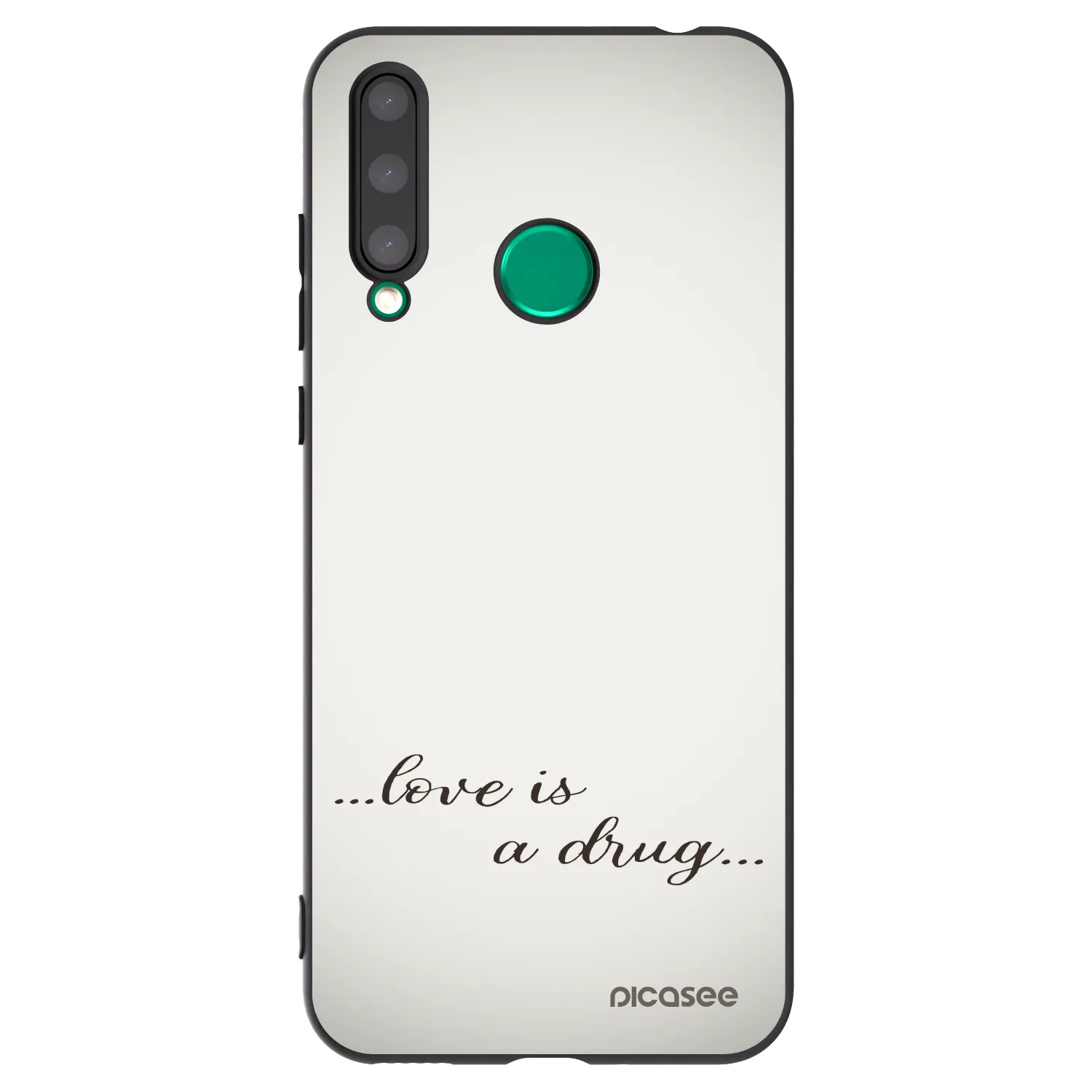 Picasee husă neagră din silicon pentru Honor 20 Lite - Love is a drug
