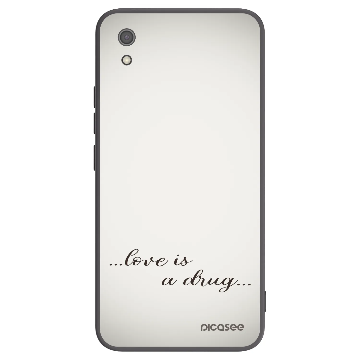 Picasee husă neagră din silicon pentru Xiaomi Redmi 7A - Love is a drug