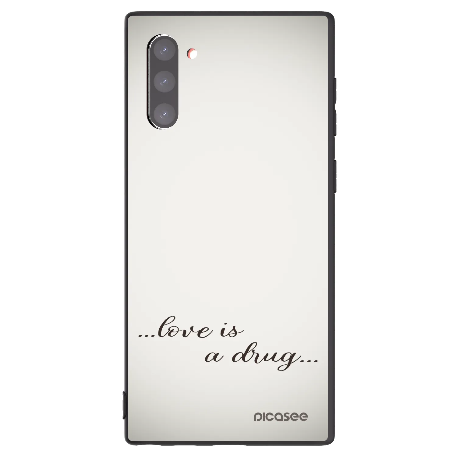 Picasee husă neagră din silicon pentru Samsung Galaxy Note 10 N970F - Love is a drug