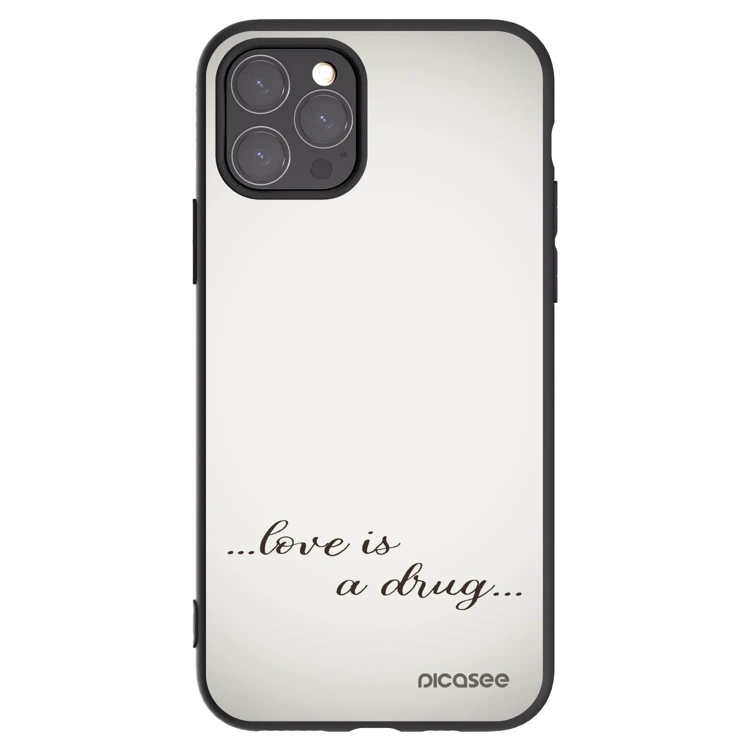 Picasee husă neagră din silicon pentru Apple iPhone 11 Pro - Love is a drug