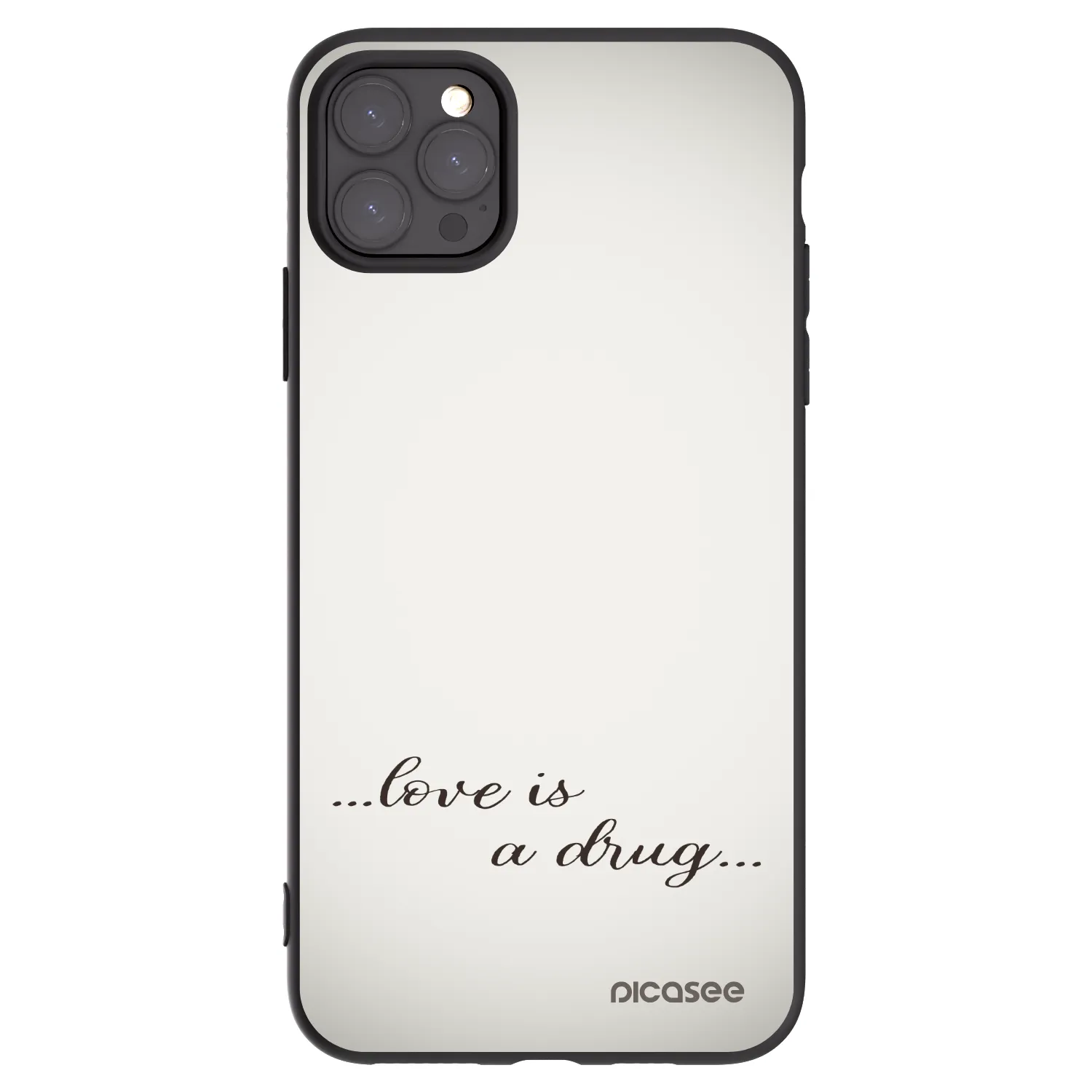 Picasee husă neagră din silicon pentru Apple iPhone 11 Pro Max - Love is a drug