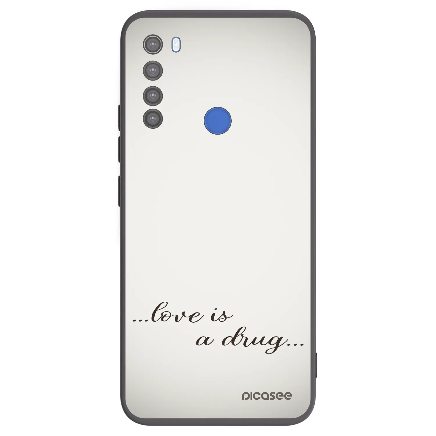 Picasee husă neagră din silicon pentru Xiaomi Redmi Note 8T - Love is a drug