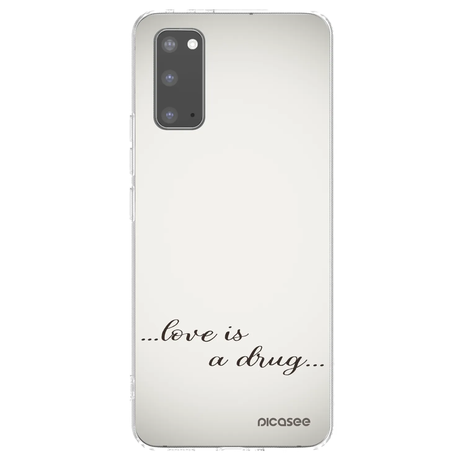 Picasee husă transparentă din silicon pentru Samsung Galaxy S20 G980F - Love is a drug