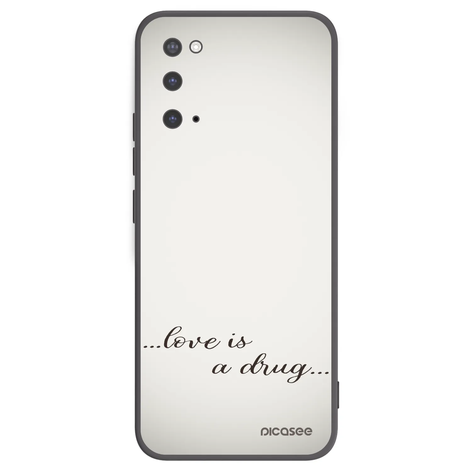 Picasee husă neagră din silicon pentru Samsung Galaxy S20 G980F - Love is a drug