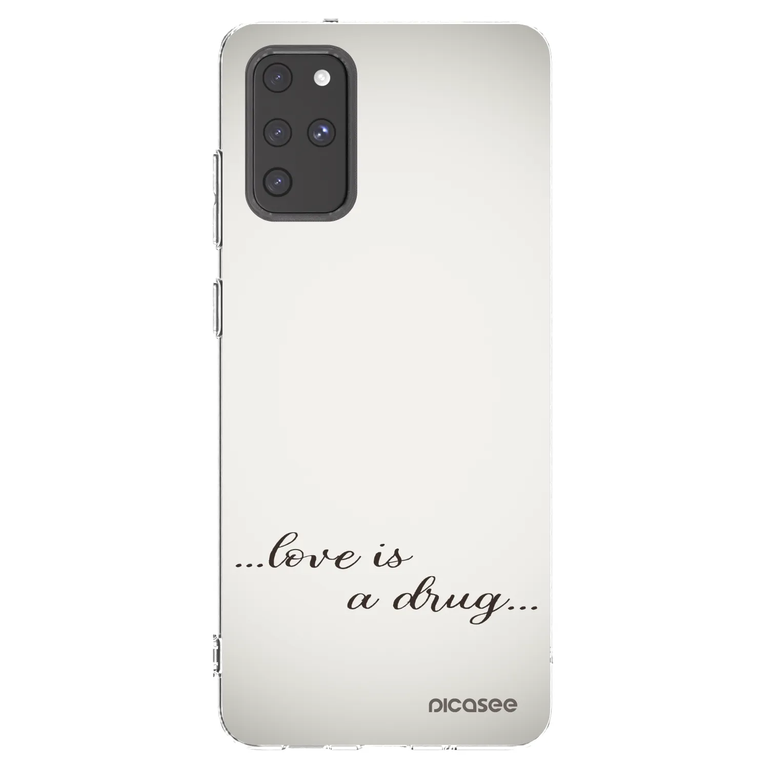 Picasee husă transparentă din silicon pentru Samsung Galaxy S20+ G985F - Love is a drug