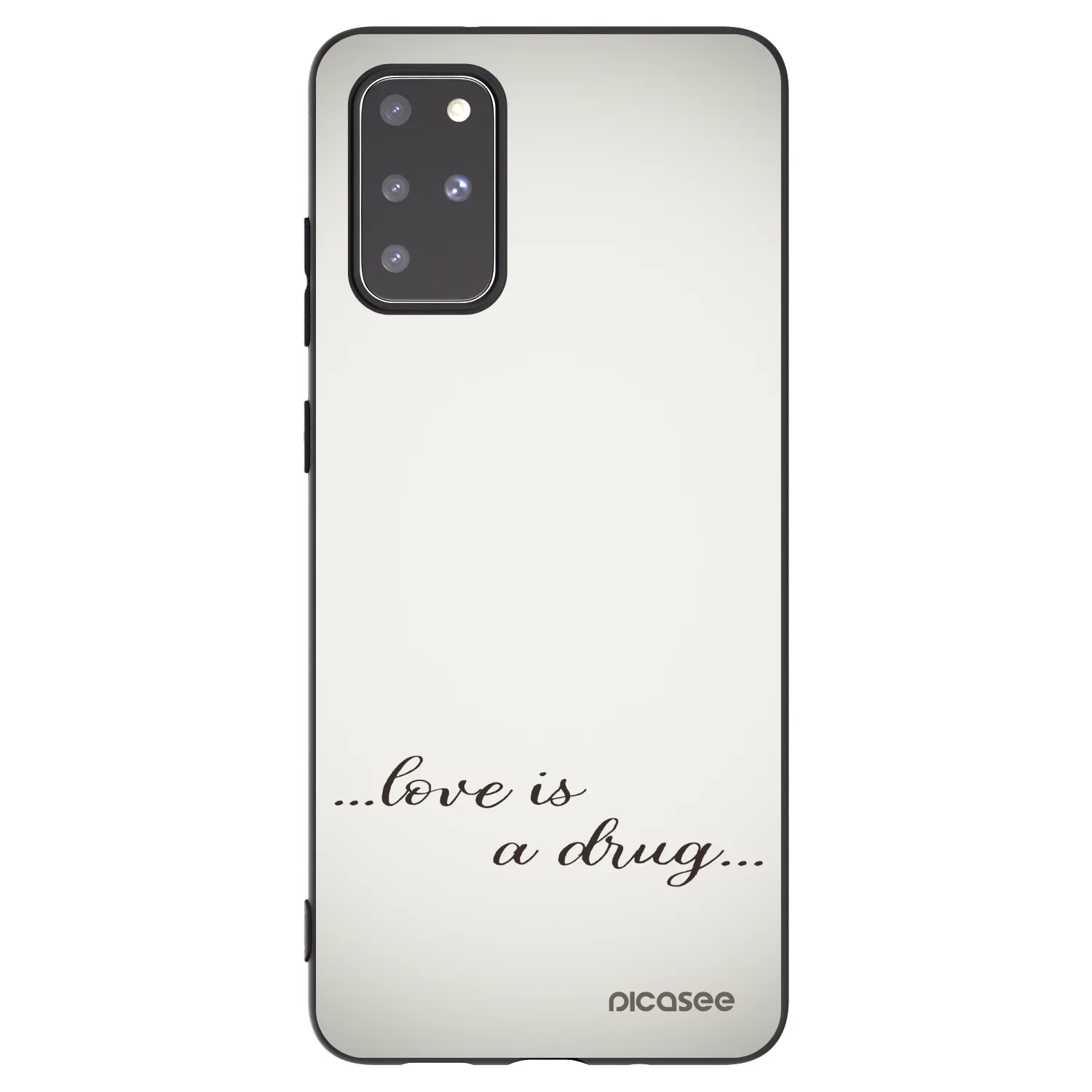 Picasee husă neagră din silicon pentru Samsung Galaxy S20+ G985F - Love is a drug