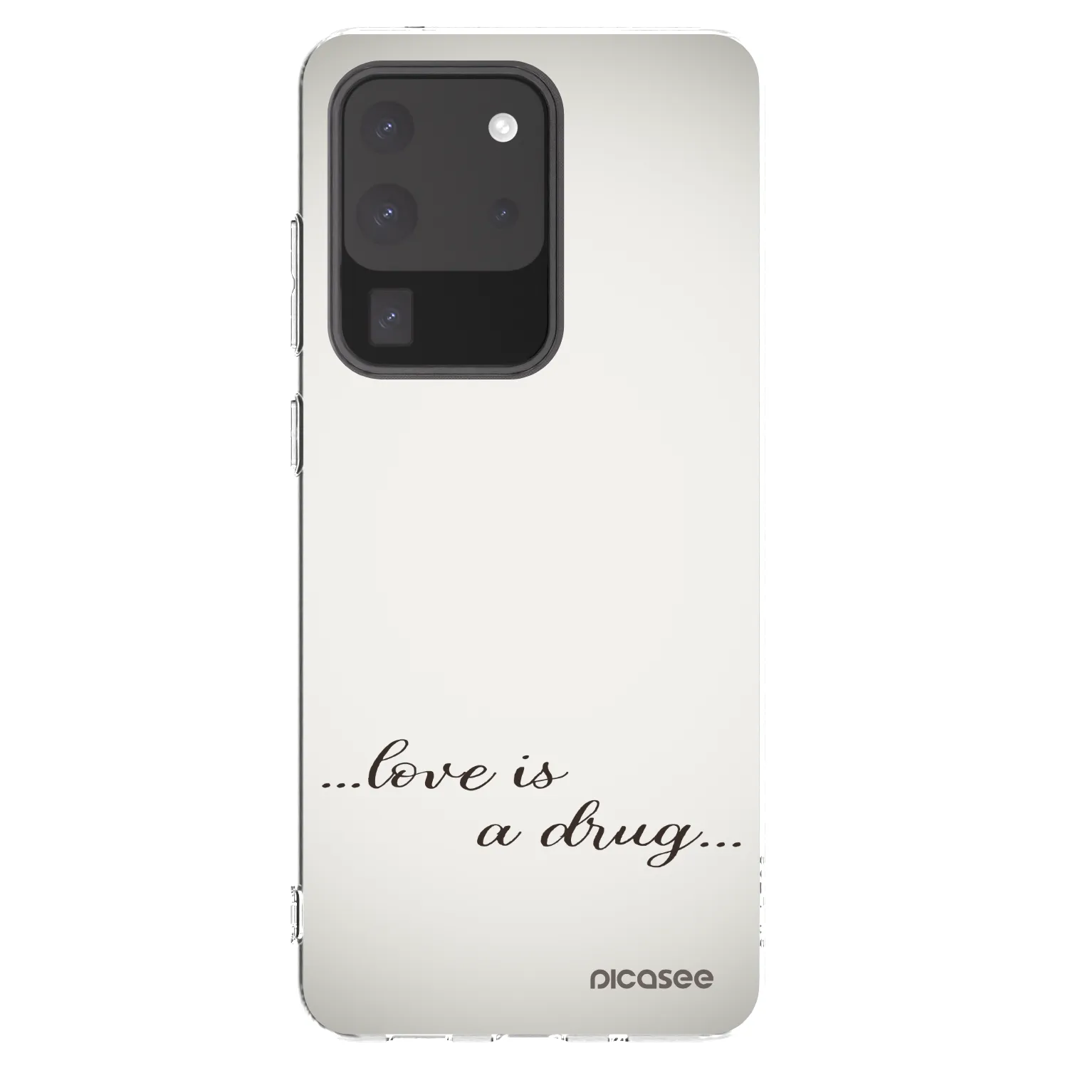Picasee husă transparentă din silicon pentru Samsung Galaxy S20 Ultra 5G G988F - Love is a drug