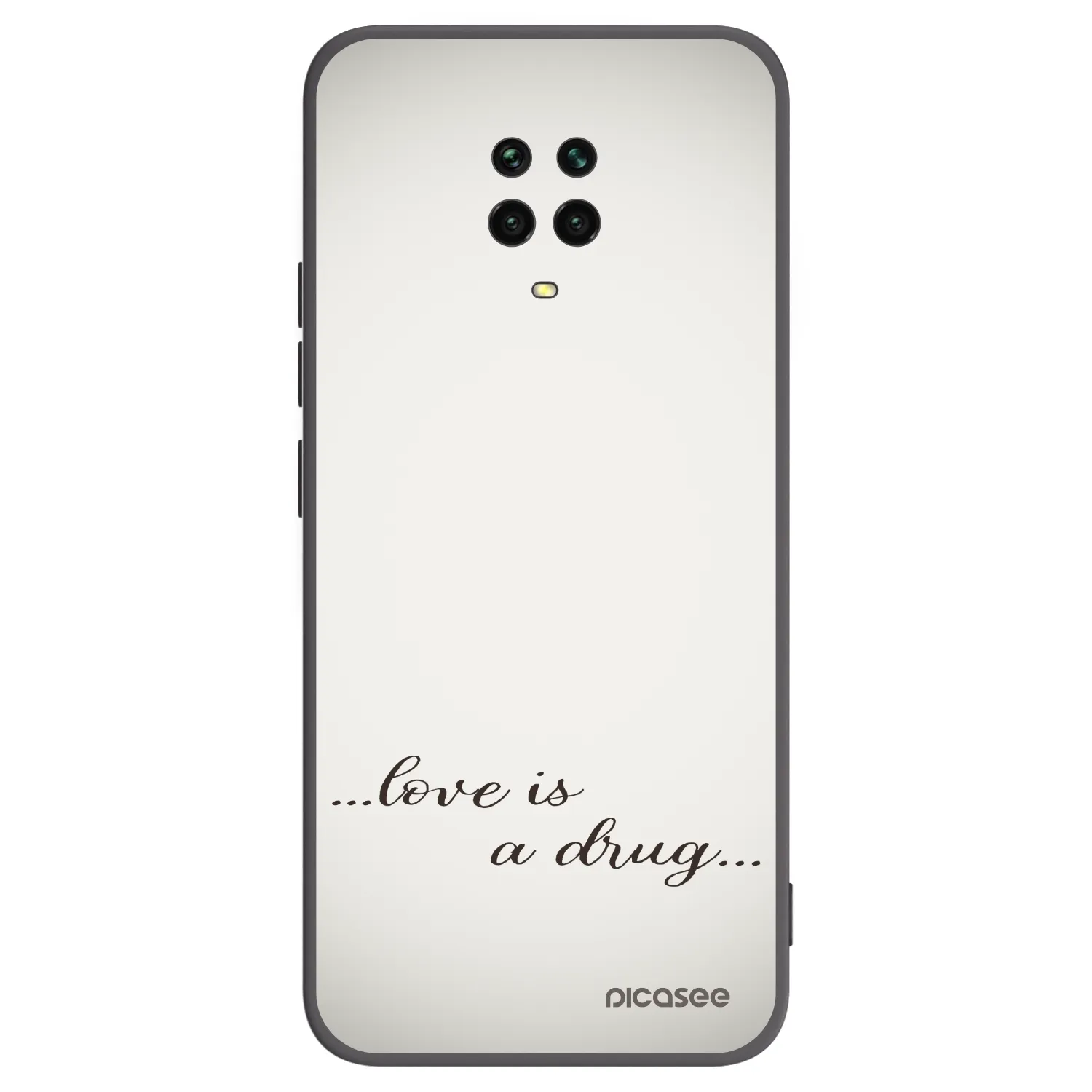 Picasee husă neagră din silicon pentru Xiaomi Redmi Note 9 Pro - Love is a drug