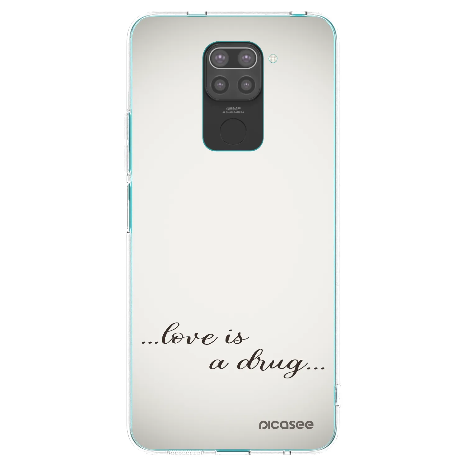 Picasee husă neagră din silicon pentru Xiaomi Redmi Note 9 - Love is a drug