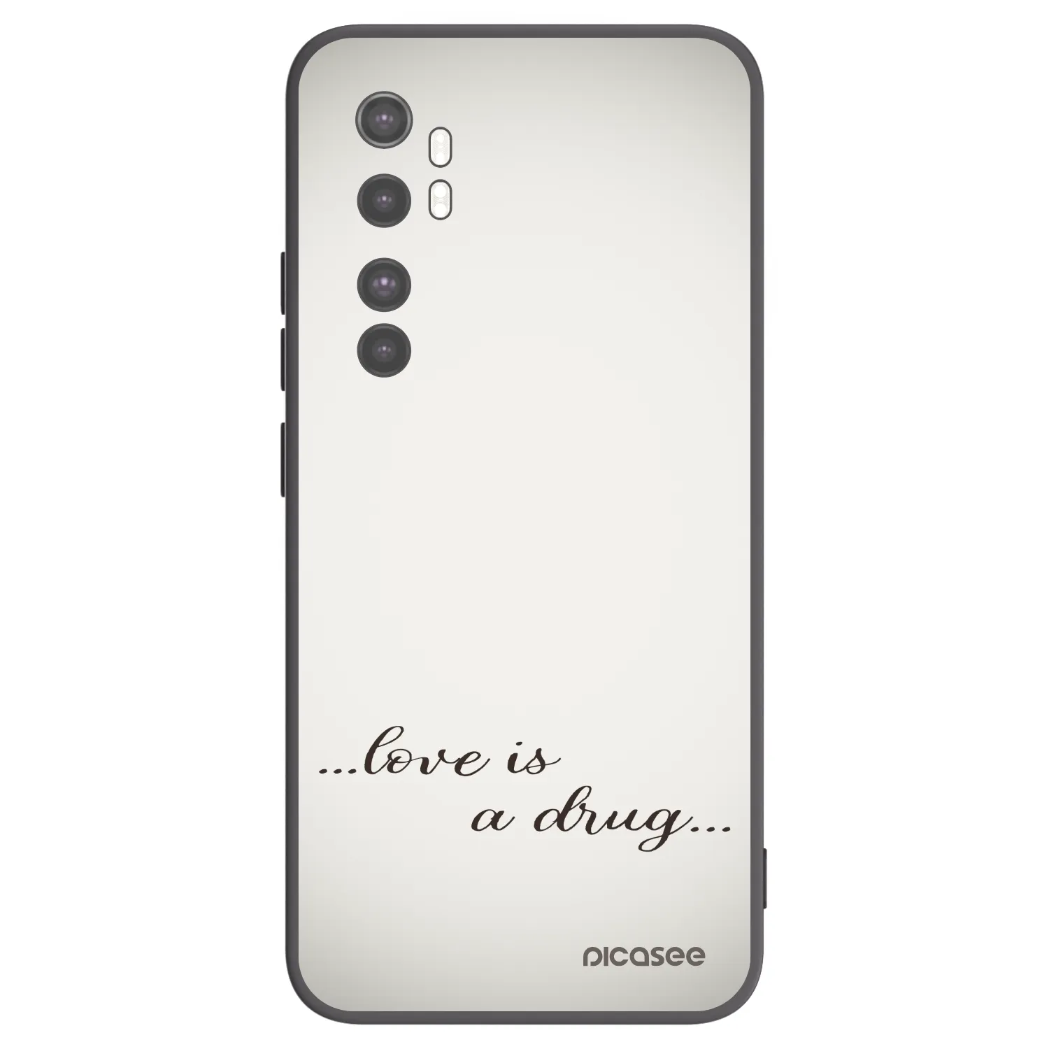 Picasee husă neagră din silicon pentru Xiaomi Mi Note 10 Lite - Love is a drug
