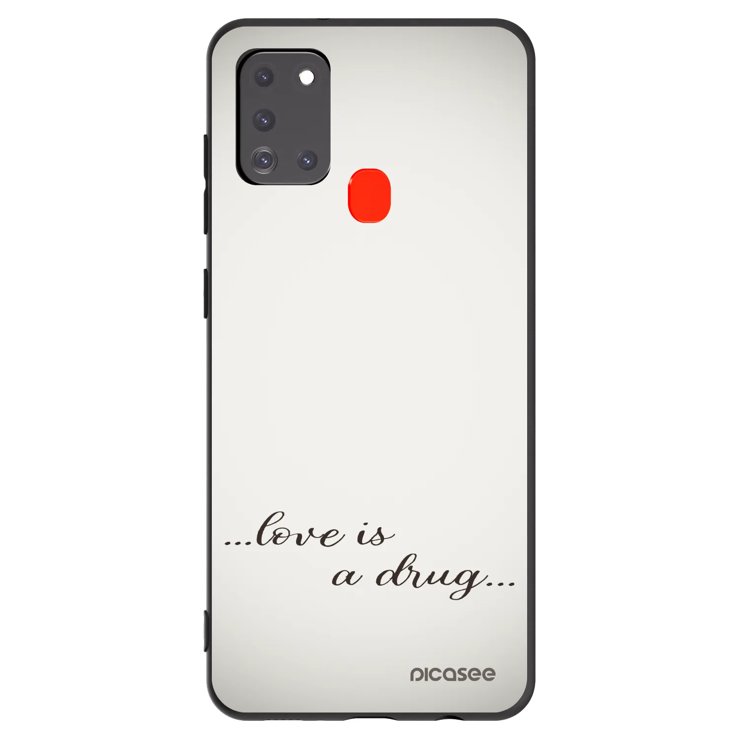 Picasee husă neagră din silicon pentru Samsung Galaxy A21s - Love is a drug