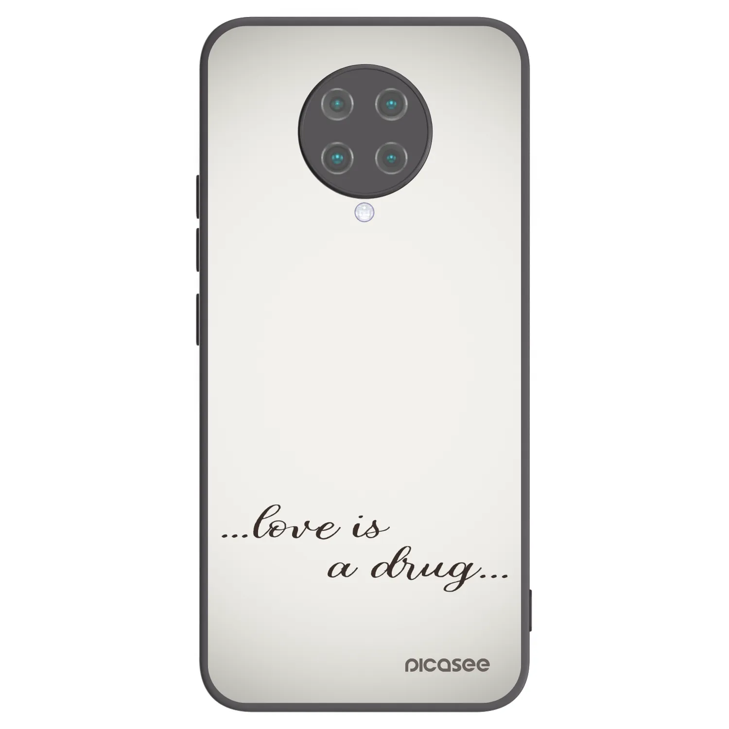 Picasee husă neagră din silicon pentru Xiaomi Poco F2 Pro - Love is a drug