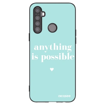 Picasee husă neagră din silicon pentru Realme 6i - Anything is possible