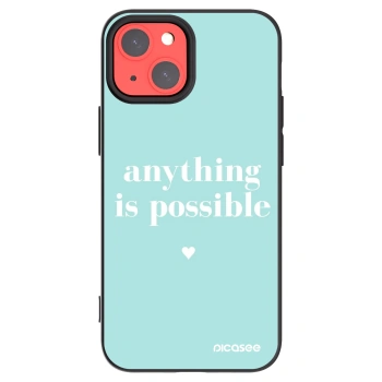 Picasee husă neagră din silicon pentru Apple iPhone 13 mini - Anything is possible