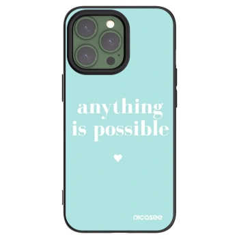 Picasee husă neagră din silicon pentru Apple iPhone 13 Pro - Anything is possible