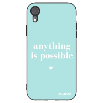 Picasee husă neagră din silicon pentru Apple iPhone XR - Anything is possible