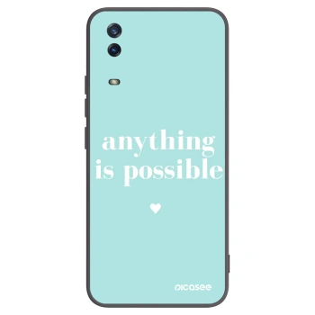 Picasee husă neagră din silicon pentru Vivo Y11s - Anything is possible