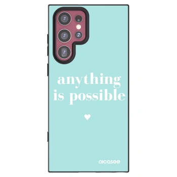 Picasee husă neagră din silicon pentru Samsung Galaxy S22 Ultra 5G - Anything is possible