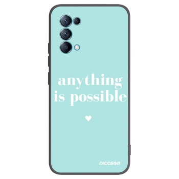 Picasee husă neagră din silicon pentru OPPO A16s - Anything is possible