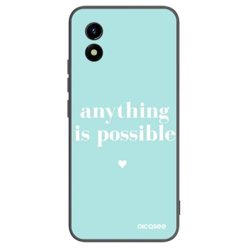 Picasee husă neagră din silicon pentru Vivo Y01 - Anything is possible